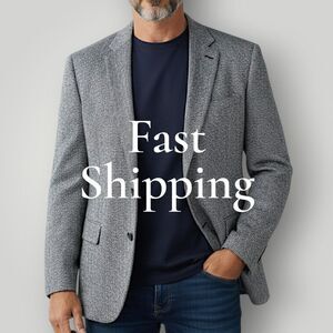 JOS A BANK Tailored fit Mens Blazer Sport Coat Suit Jacket 40L SILK/LINEN Gray